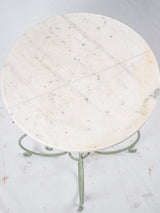 Pretty antique French garden table w/ marble top