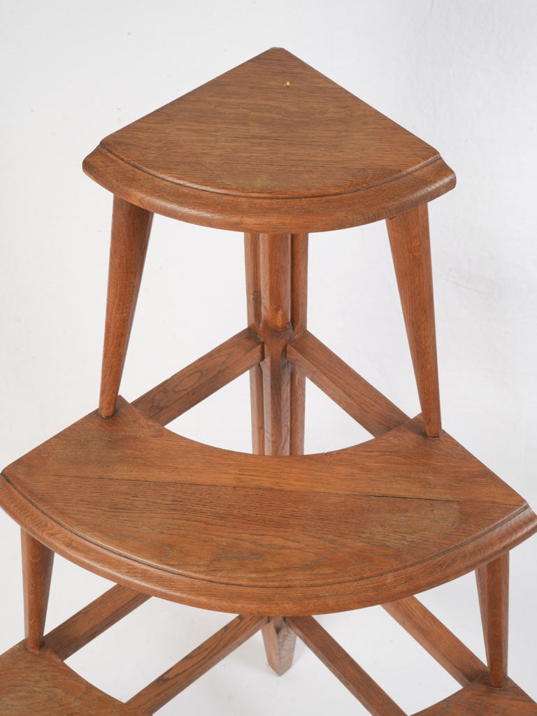 1950s solid wood plant rack  