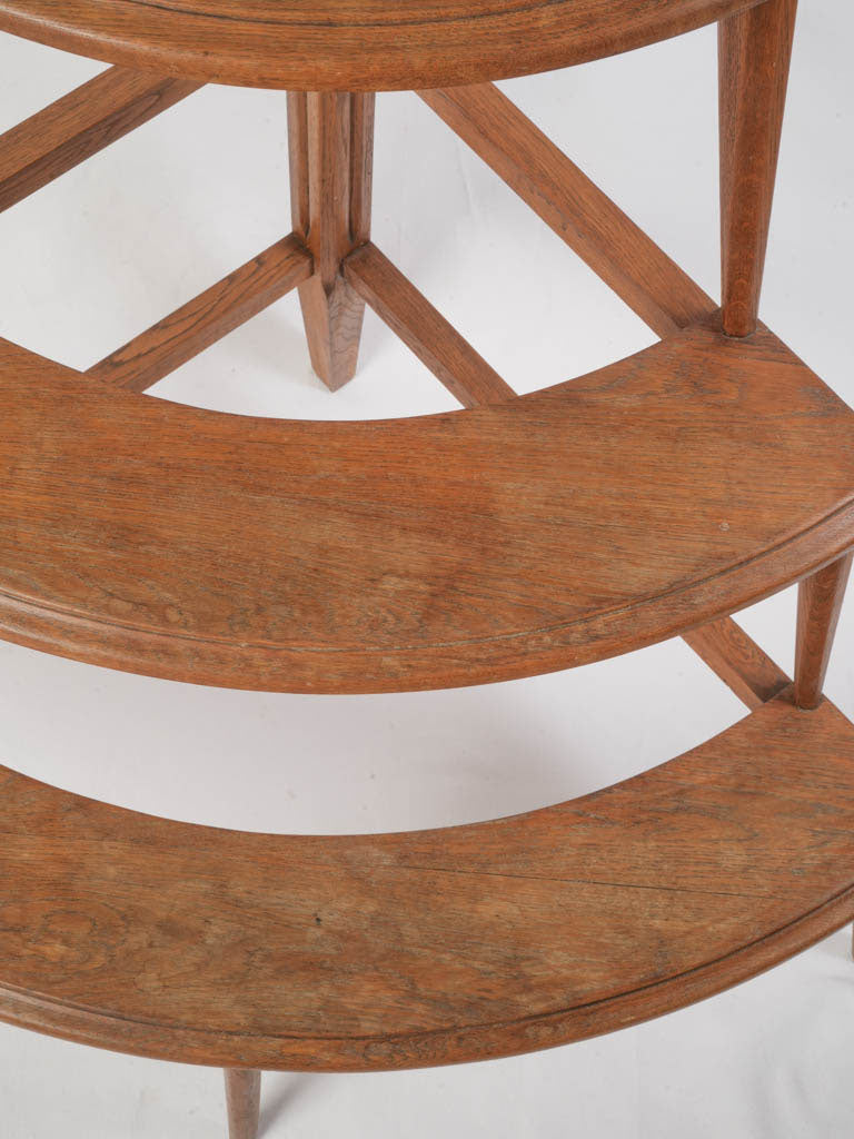 Elegant curved wooden bookshelf  