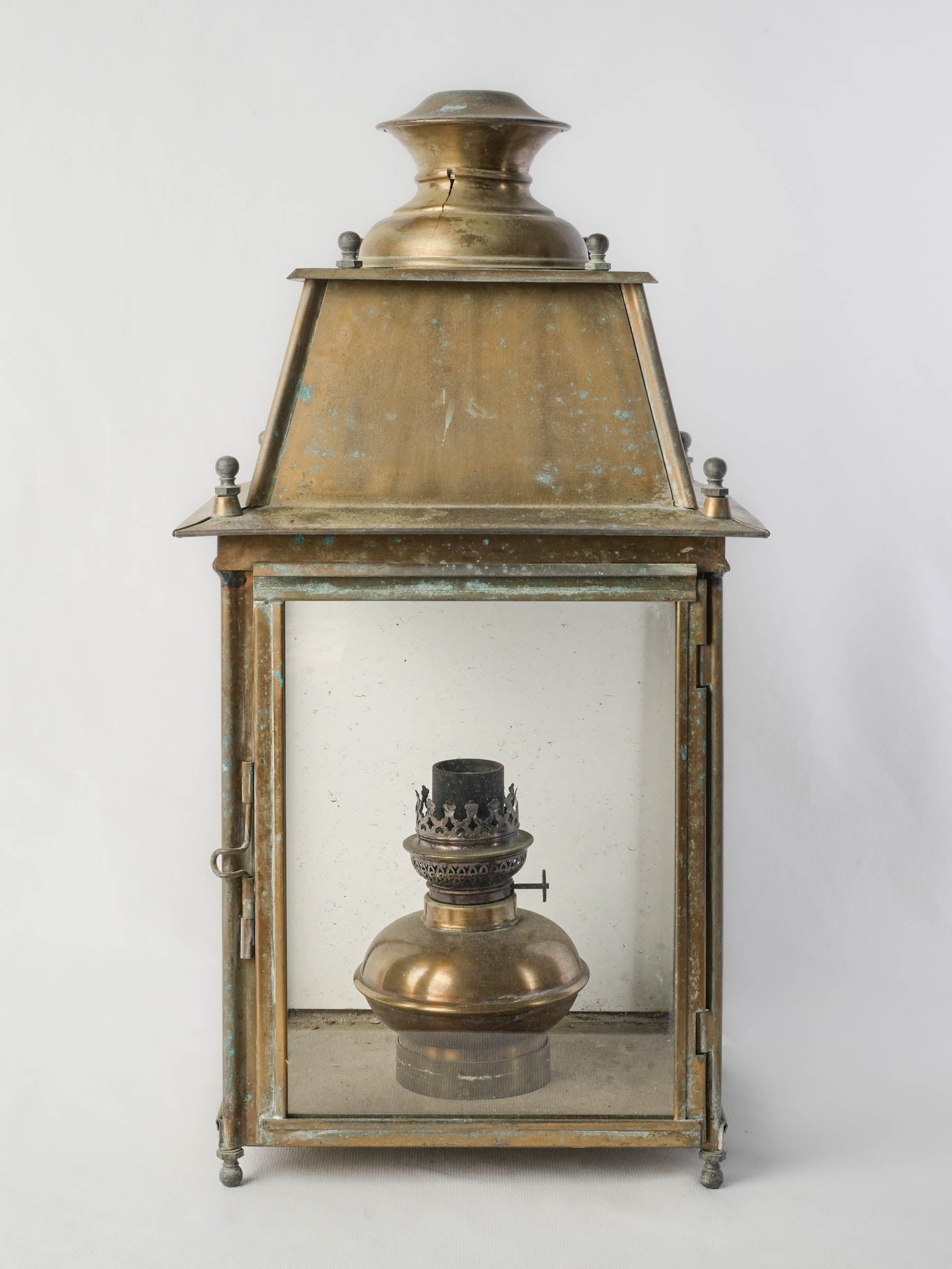 Late 19th Century French Brass Lantern - 22"