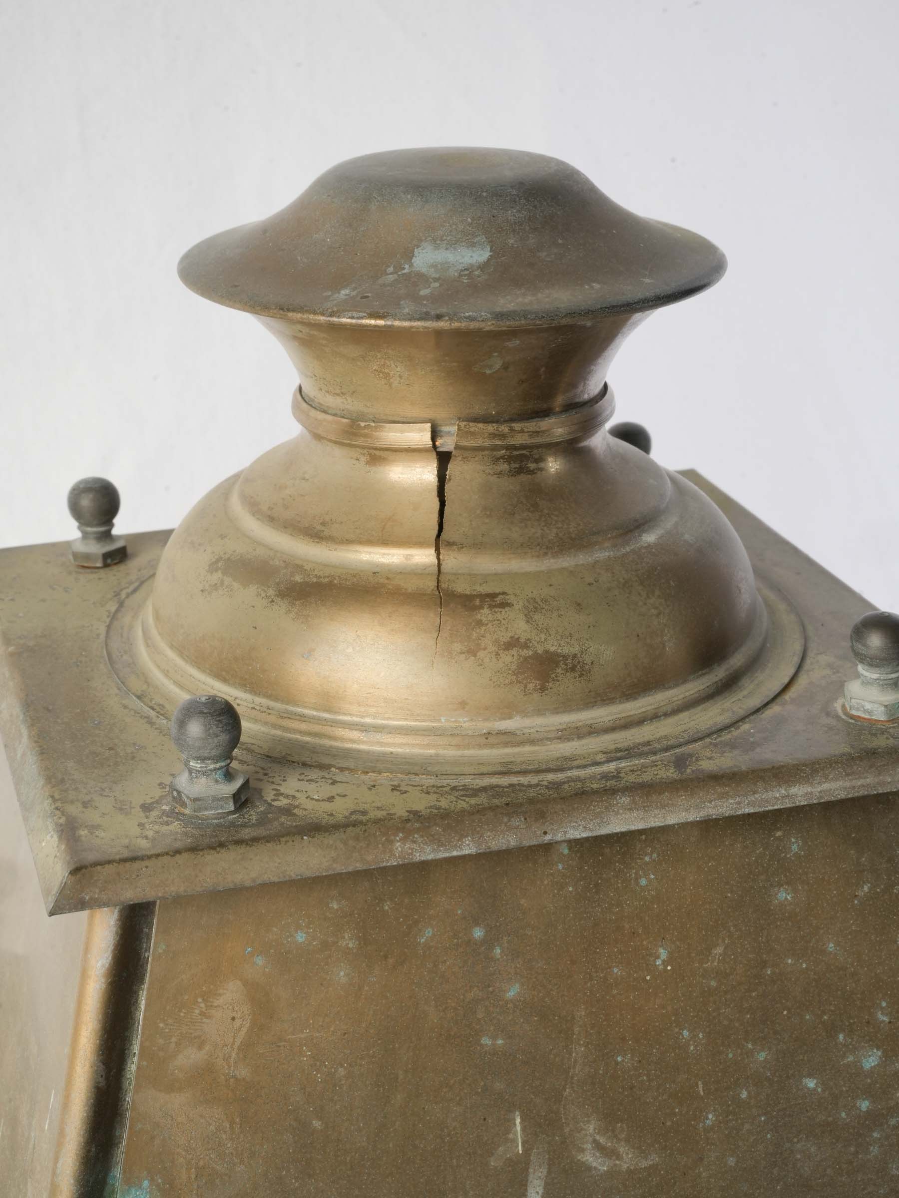 Late 19th Century French Brass Lantern - 22"
