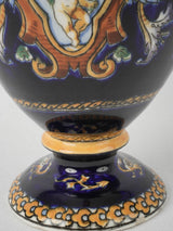 Ornate 19th-century Gien decorative urn