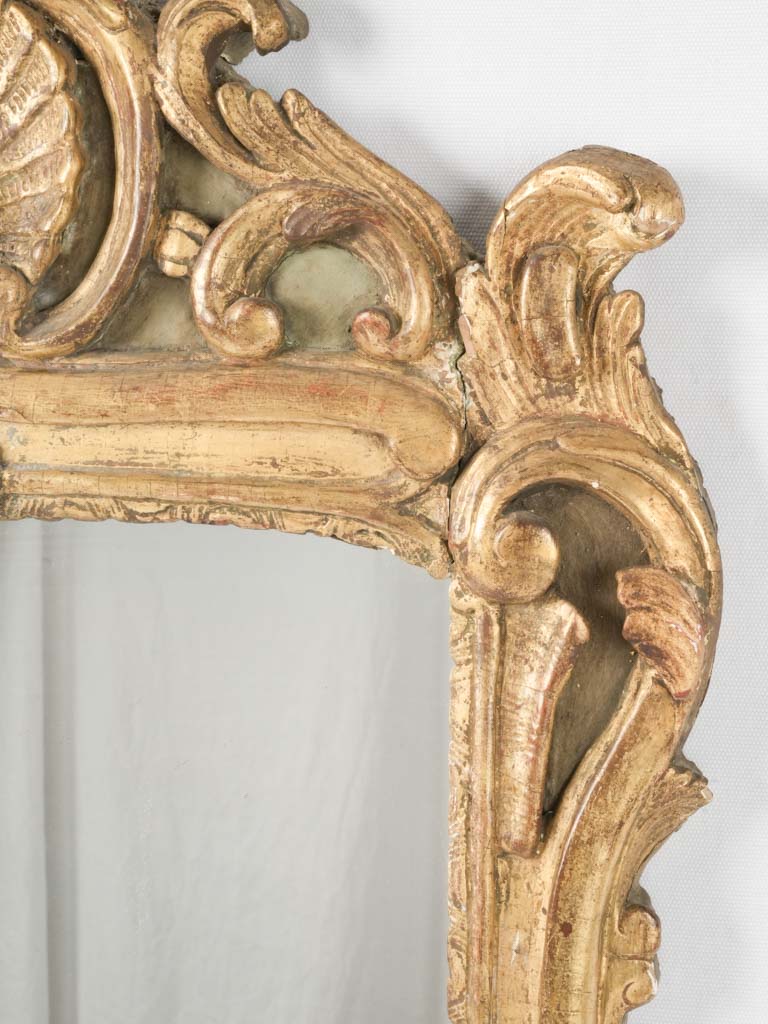 Golden carved 18th-century mirror