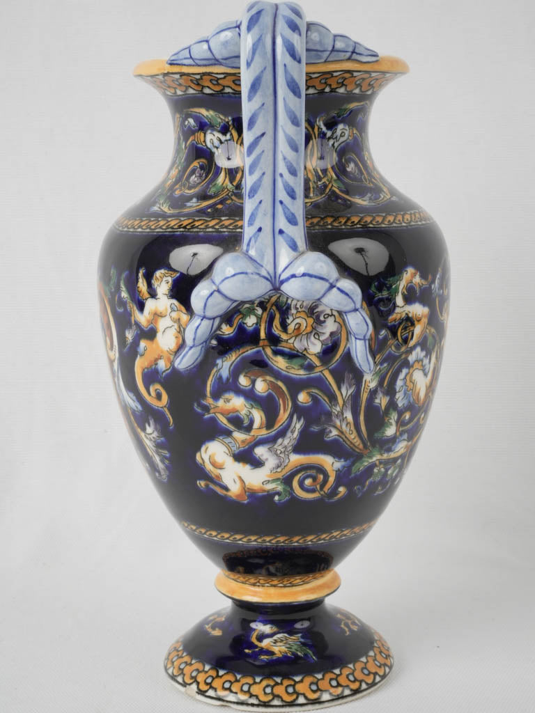 Elegant 19th-century cherub embellished vase