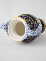 Midnight blue Urbino-style decorative earthenware