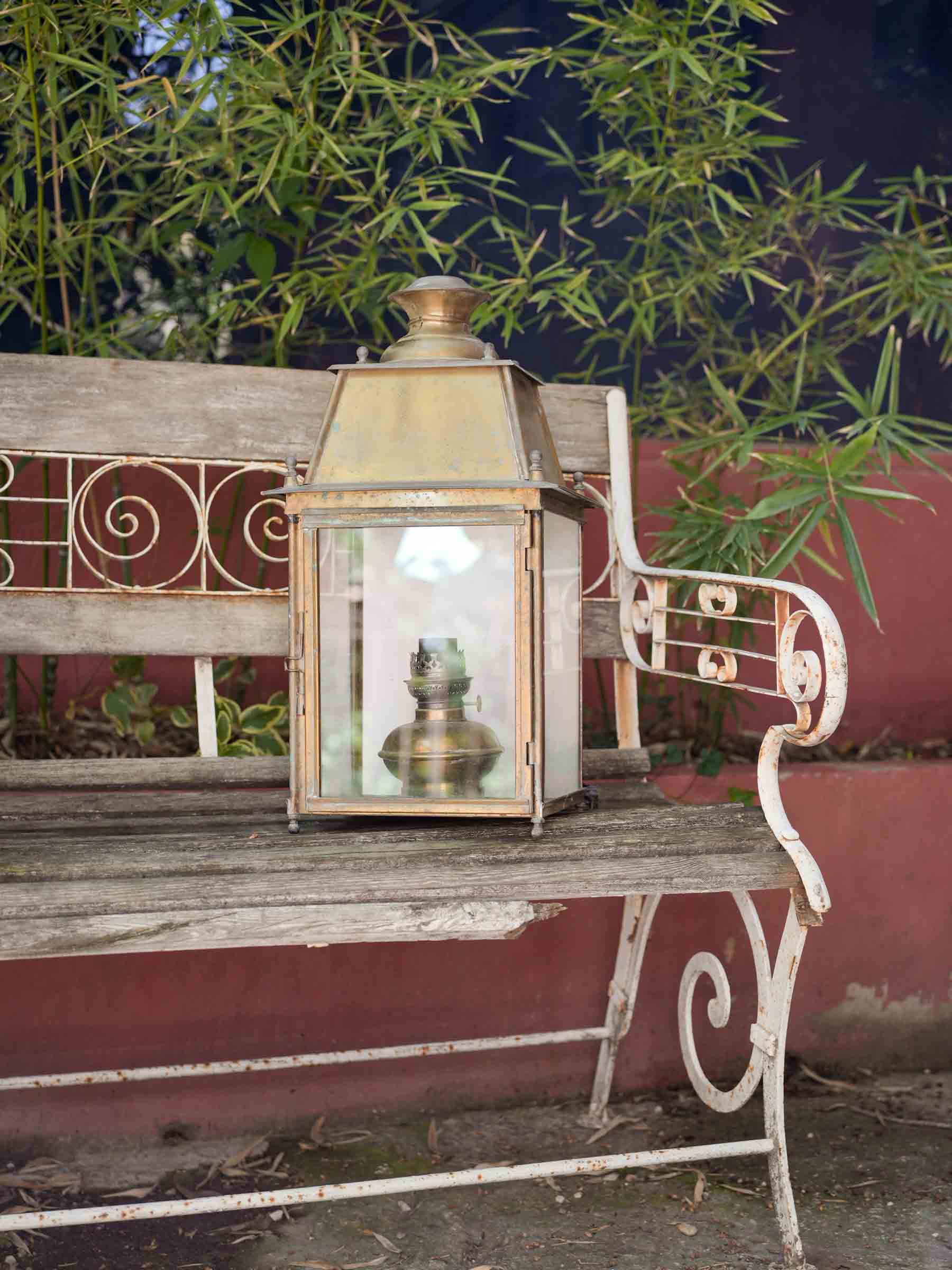 Late 19th Century French Brass Lantern - 22"