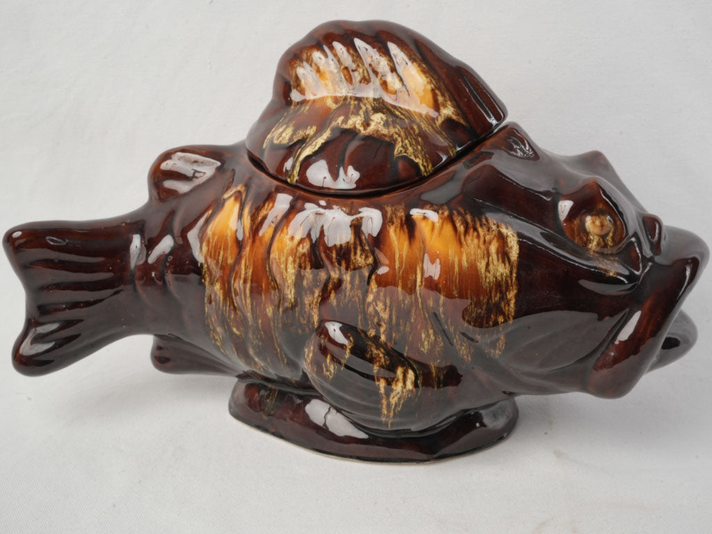 Whimsical Mid-Century Vallauris Fish-Form Bouillabaisse Set for 5