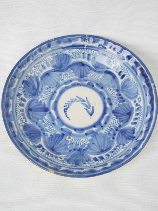 Antique French glazed earthenware plate