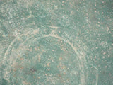 Folding antique French garden table - round green 39½"