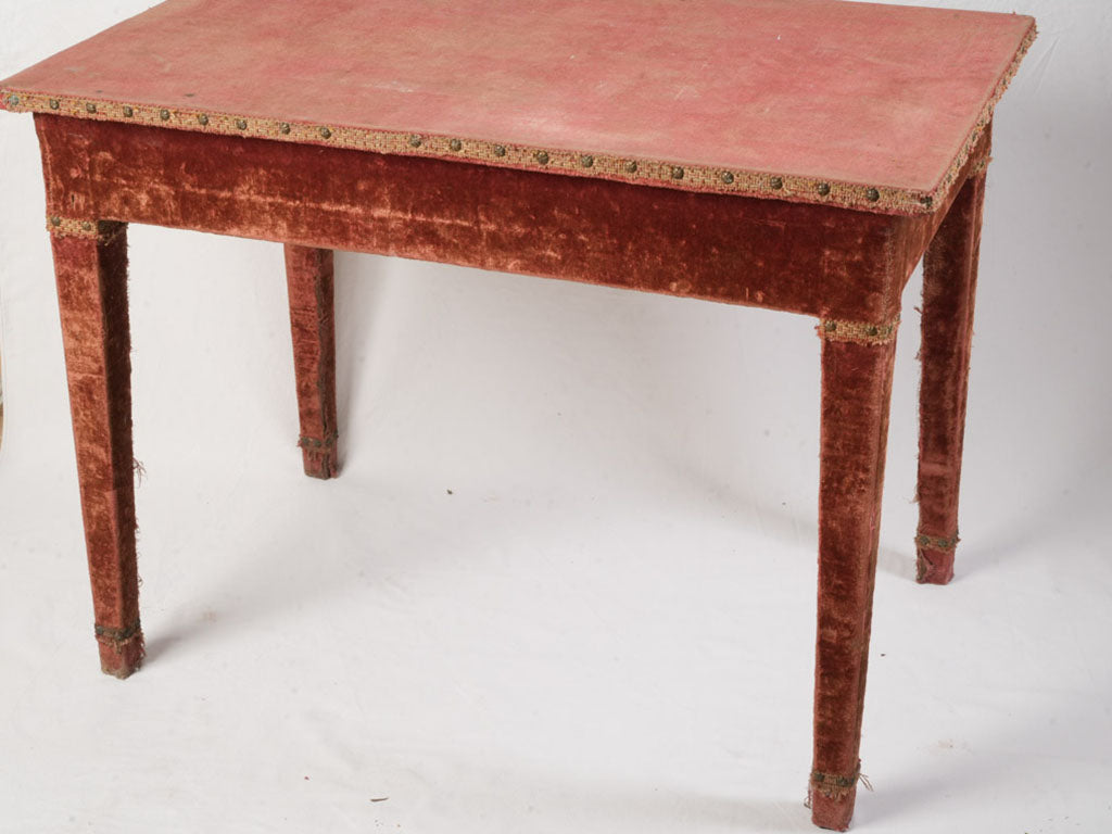 Aged texture velvet console  