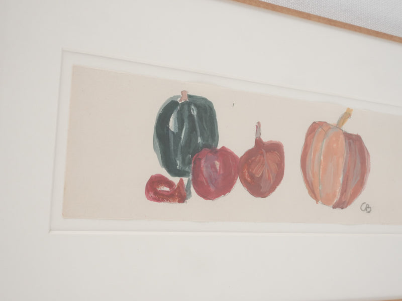 Small still life w/ pumpkins - Caroline Beauzon 6¾" x 13½"