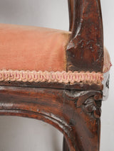 Elegant upholstered pink eighteenth-century chair