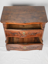 Louis XV petite two-drawer commode "sauteuse" 33¾"