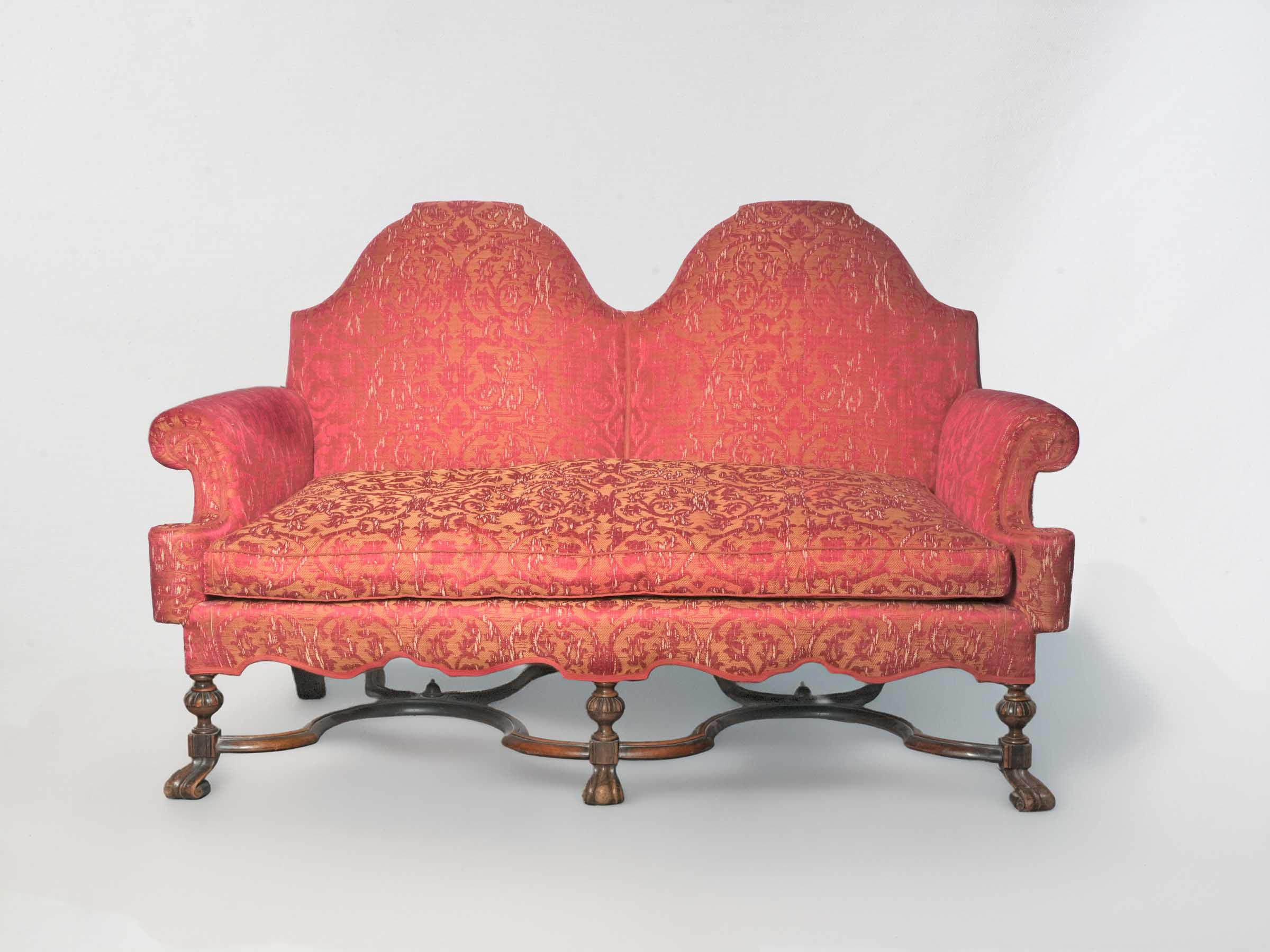 18th-Century Italian Baroque Banquette w/ Pierre Frey Upholstery - 60¾"