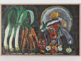 Still life vegetables, gouache - 1959 Myloff 13" x 20½"