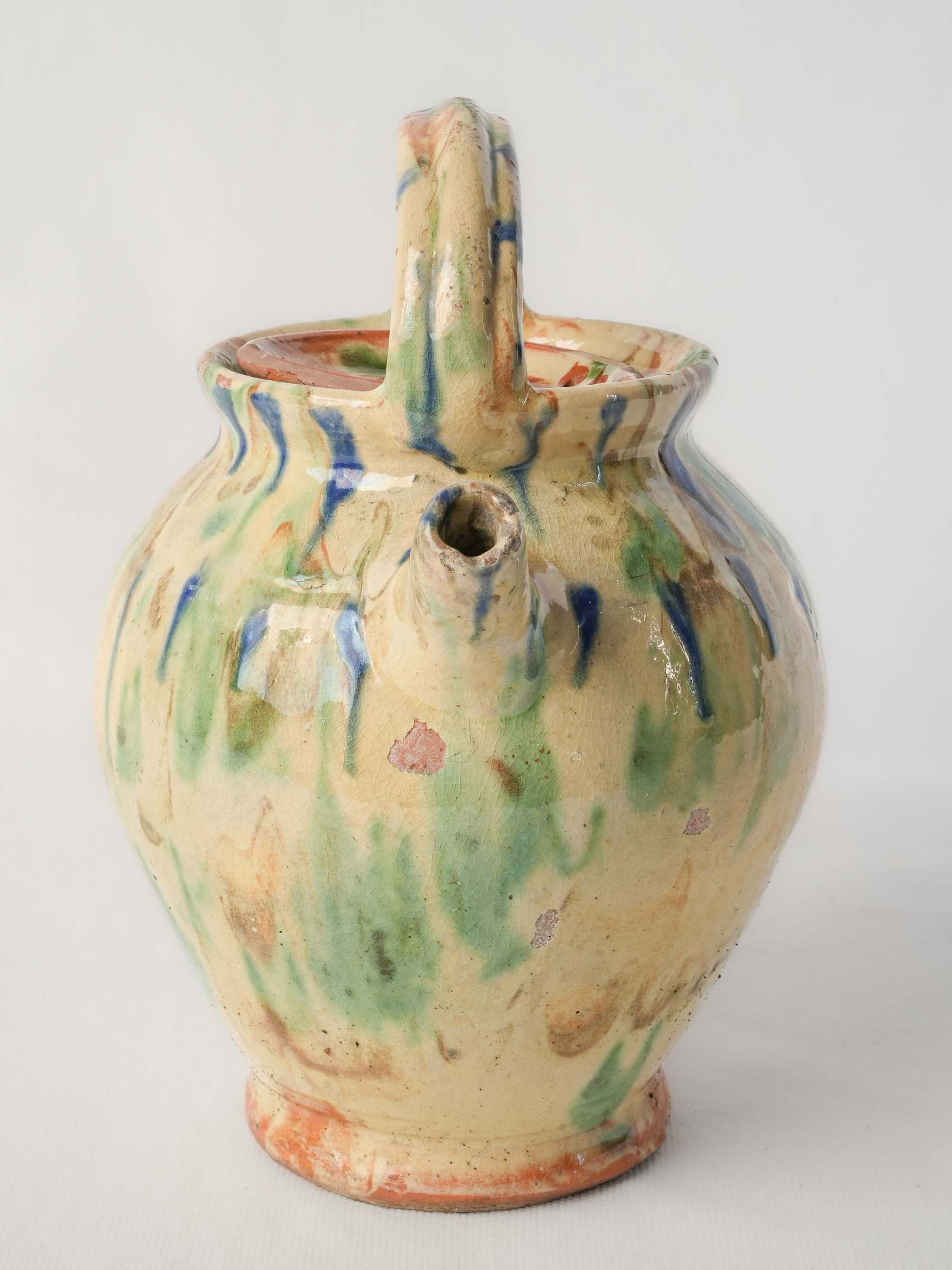 Terracotta pottery with lid