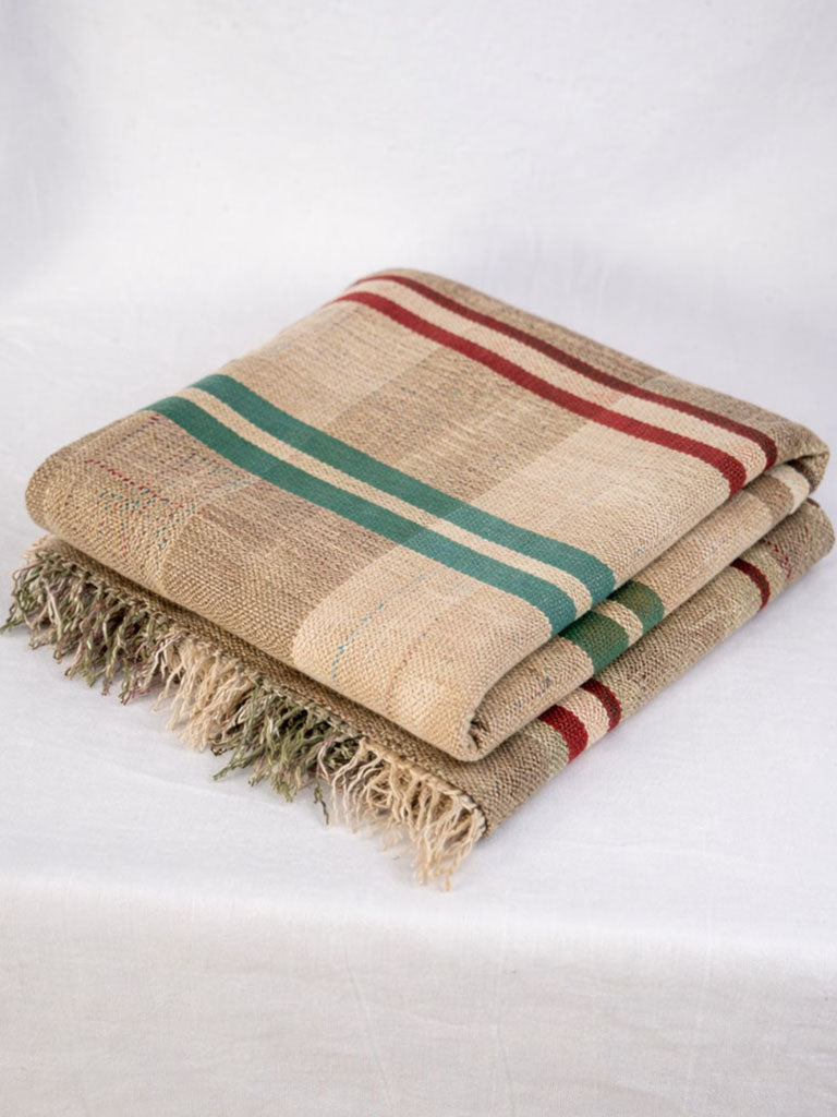 Vintage rustic Moroccan haik textile  