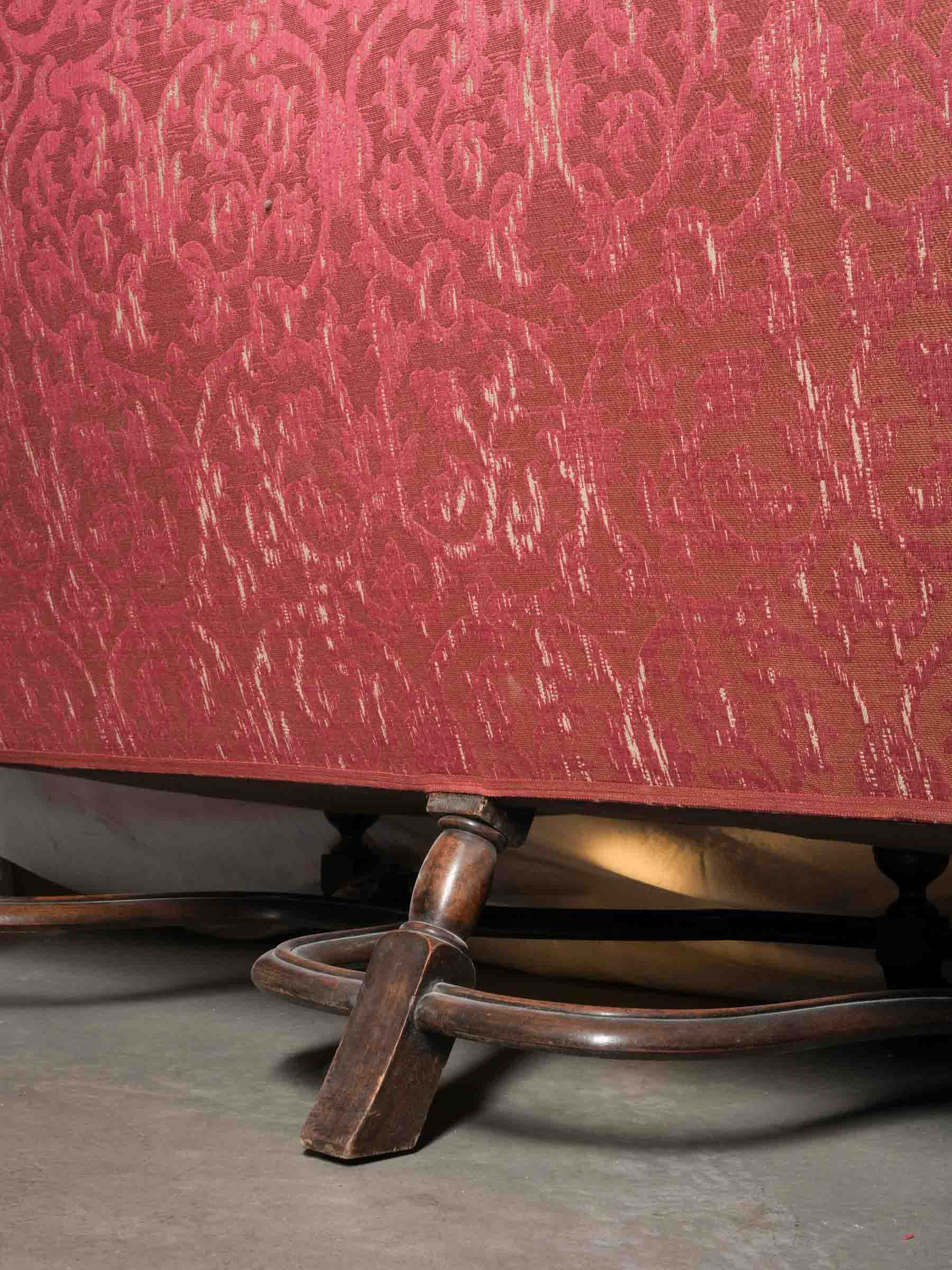 18th-Century Italian Baroque Banquette w/ Pierre Frey Upholstery - 60¾"
