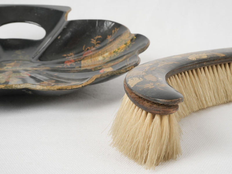 Beautiful black lacquered French brush