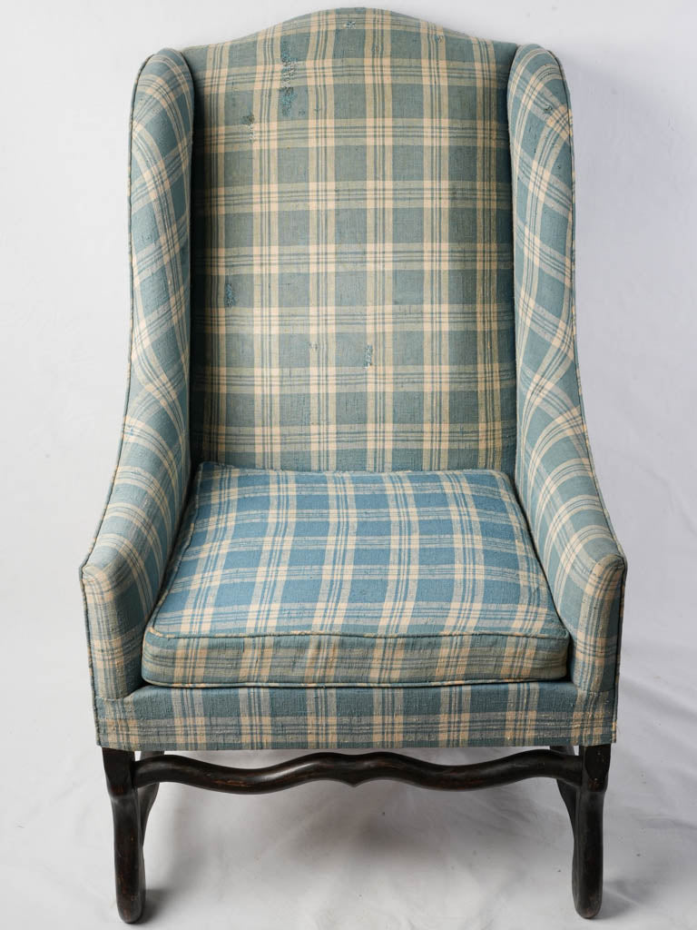 Elegant historic French wingback chair  