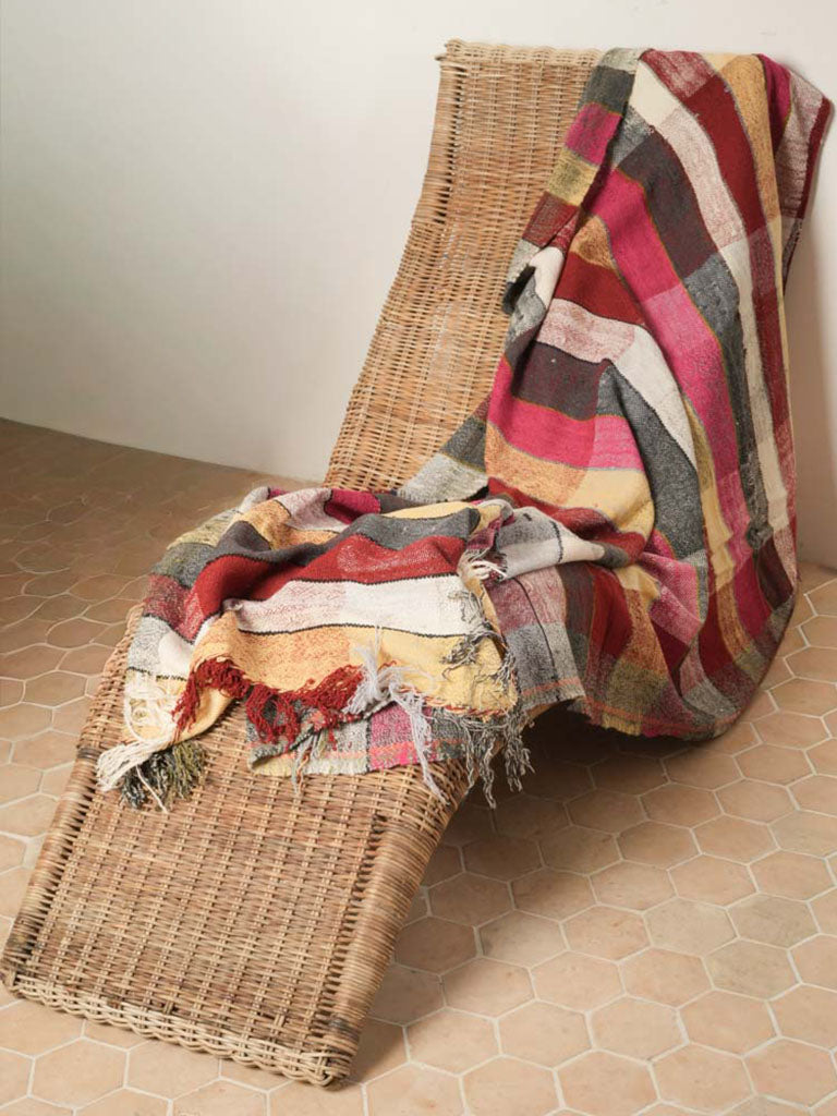 Artisanal cotton blend blanket