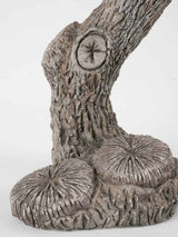 Small rocaille faux bois table lamp 20"