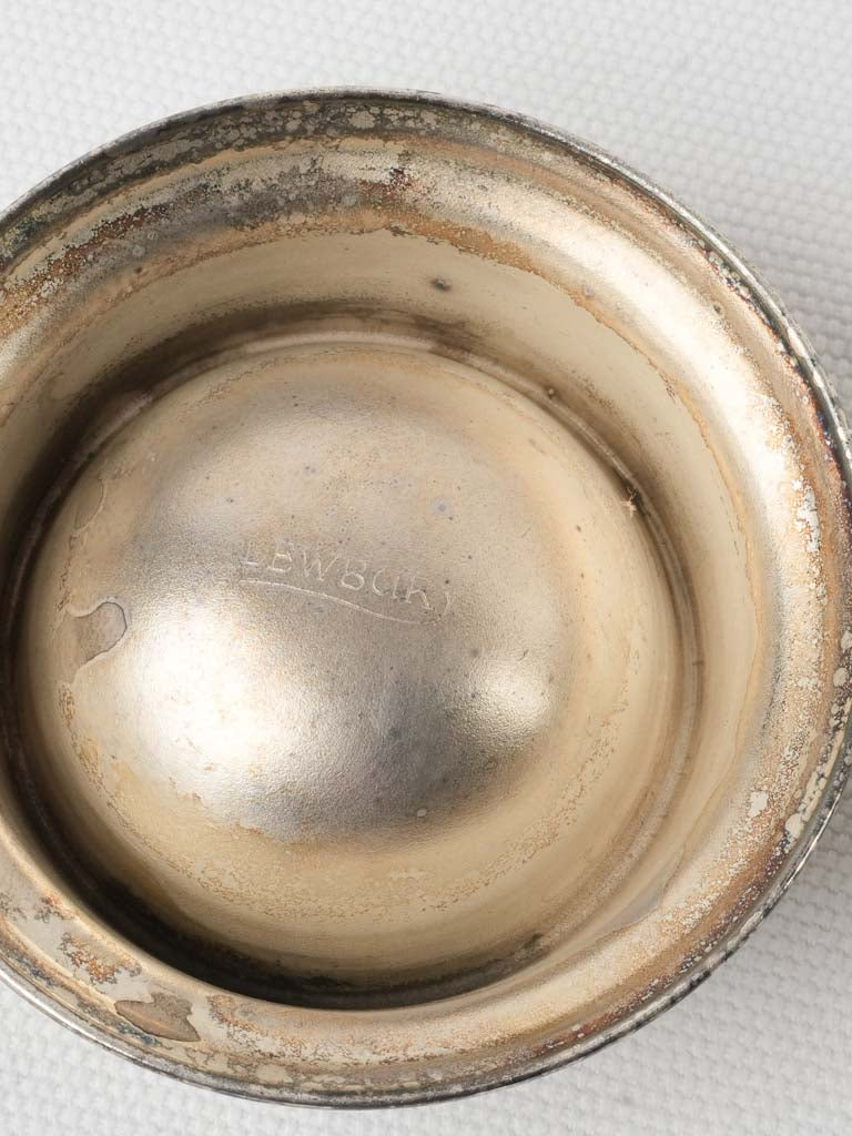 Graceful antique silver tea strainer