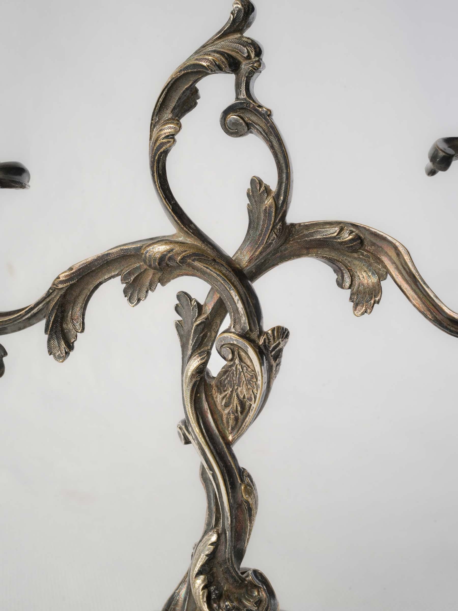 Curved asymmetrical line candelabra  
