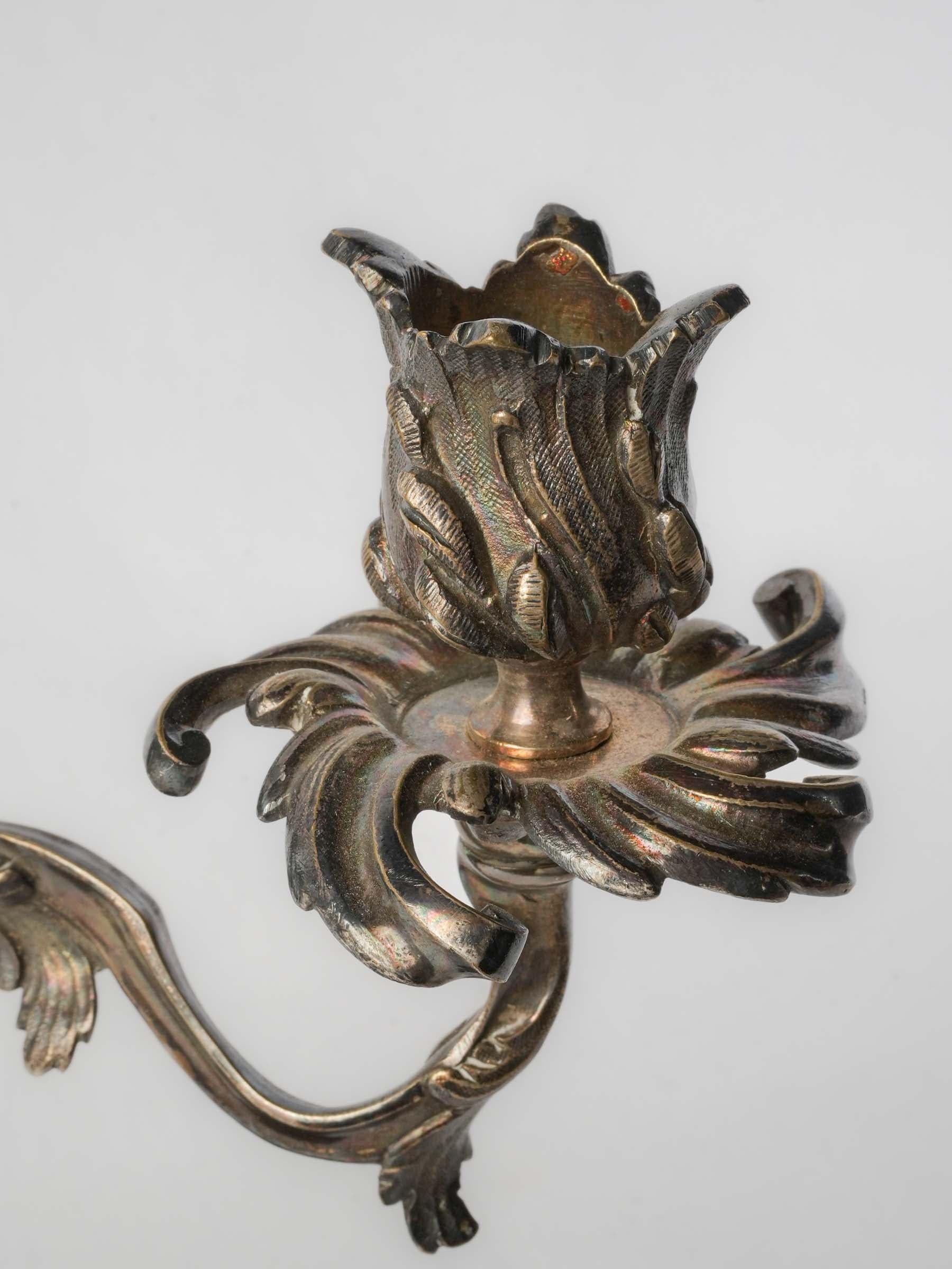 Petite acanthus leaf candelabra  
