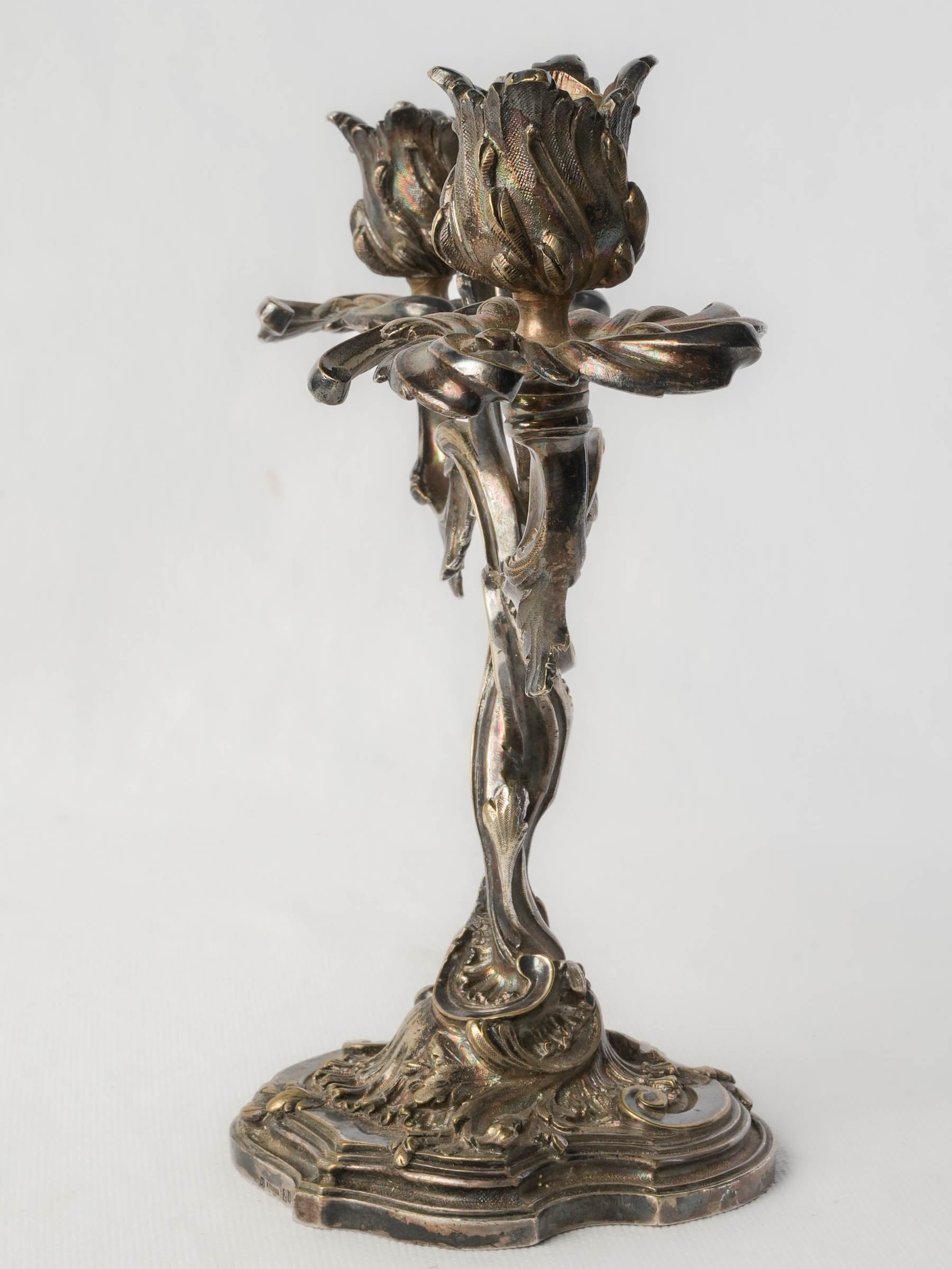 Romantic silver-finished candelabra  