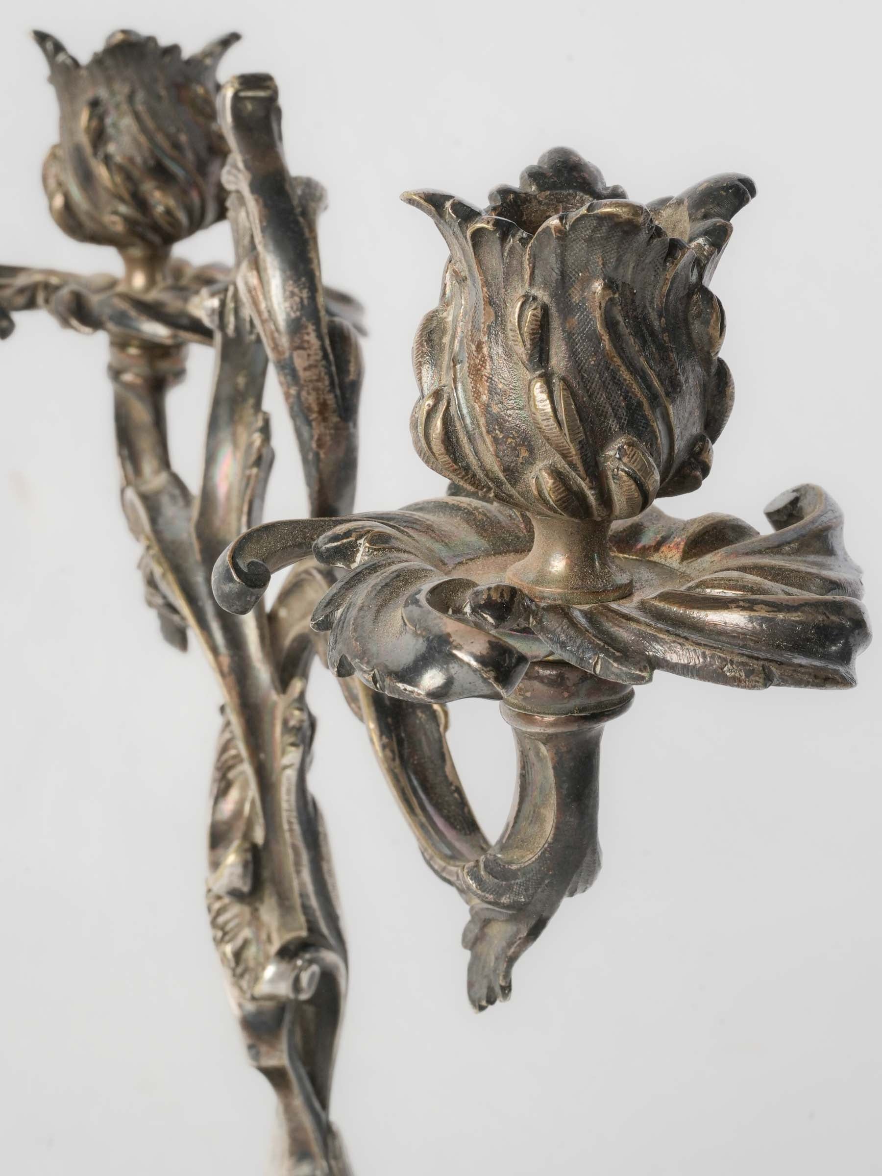 Elegant floral motif candelabra  