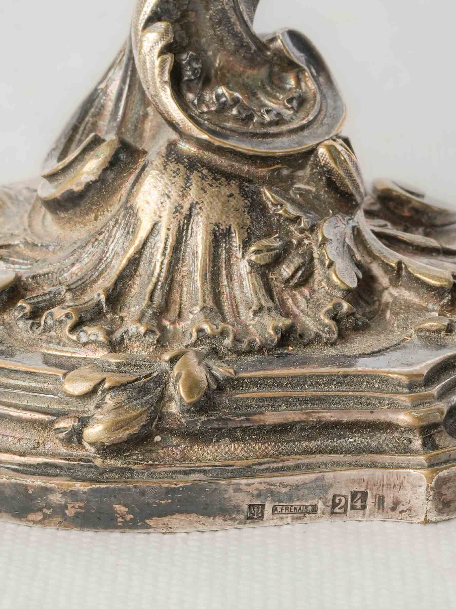 Sculptural silhouette silver decor  