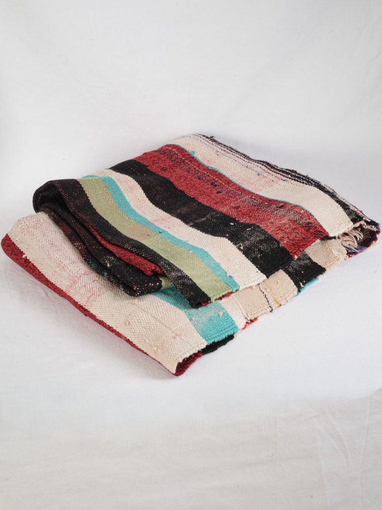 Multicolored artisanal cotton tapestry