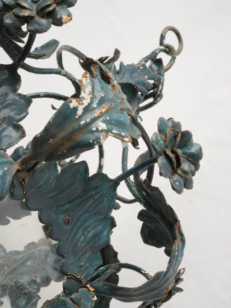 Decorative shadows teal lantern  