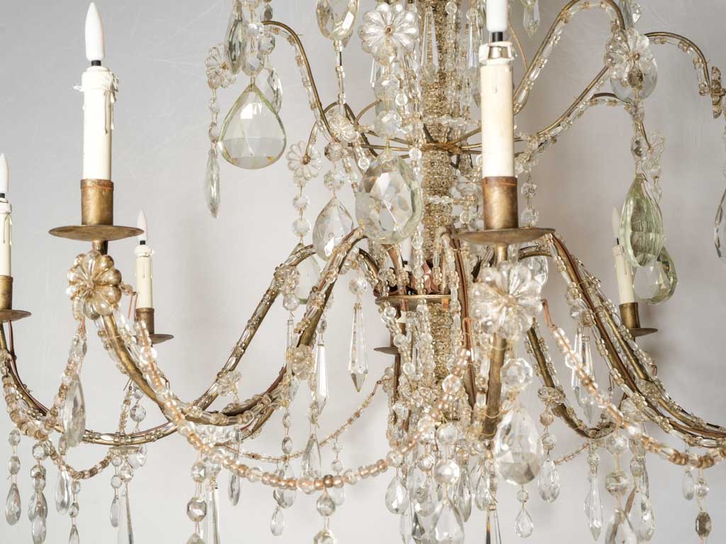 Elegant, early-twentieth-century glass chandeliers