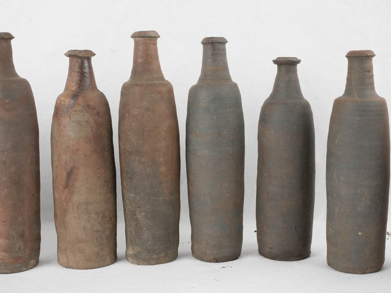 Rustic-style handmade terracotta bottle collection