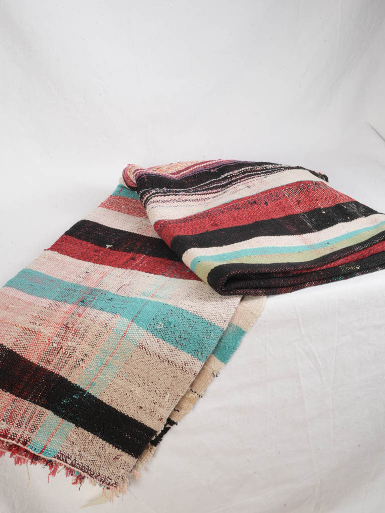 Colorful handcrafted woolen drape