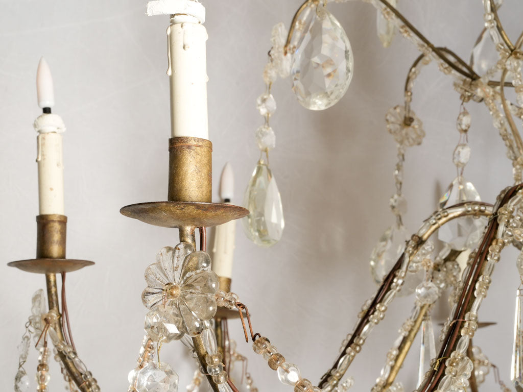Luxurious, vintage Genoa glass chandeliers