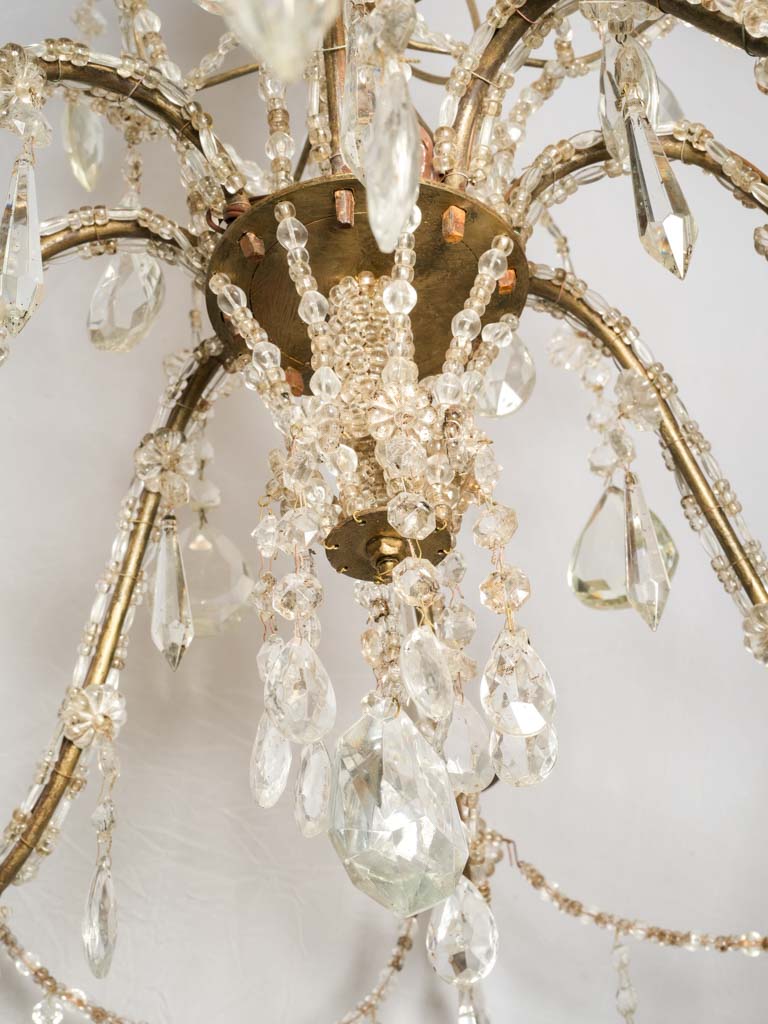 Opulent, vintage glass pendant chandeliers