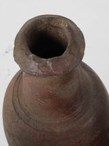 Collection of 12 terracotta long bottles from Normandy 11¾"
