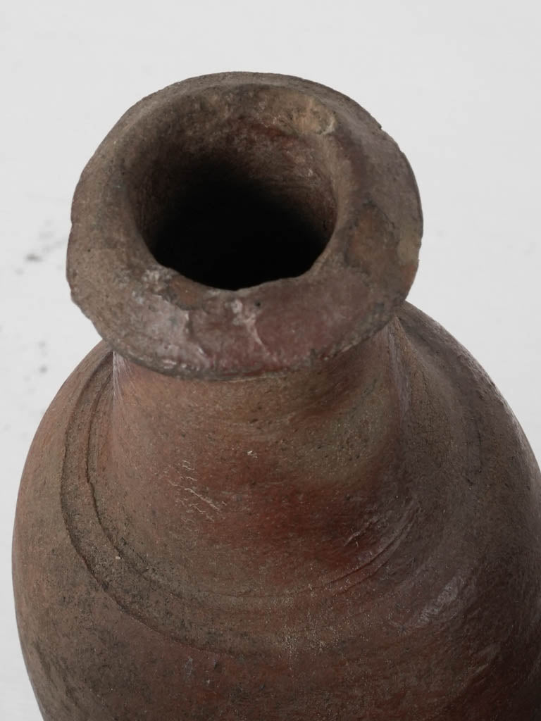 Collection of 12 terracotta long bottles from Normandy 11¾"