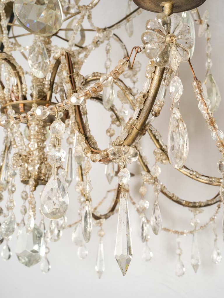 Ornate, vintage glass chandeliers