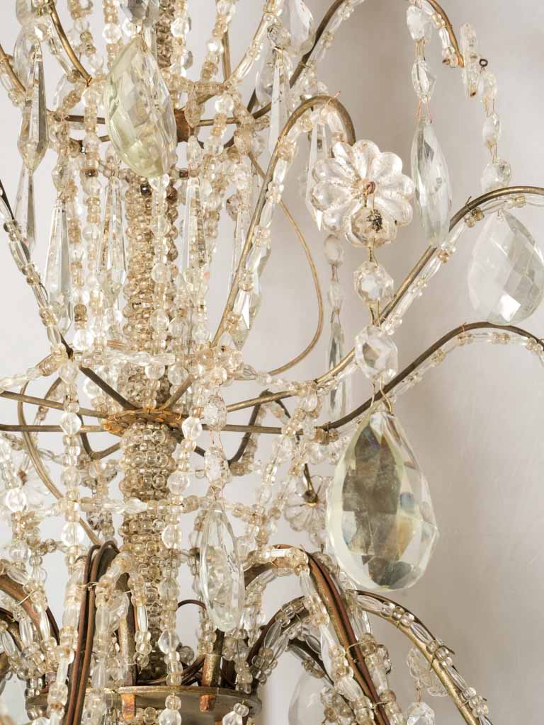 Elegant, Italian, faceted crystal chandeliers