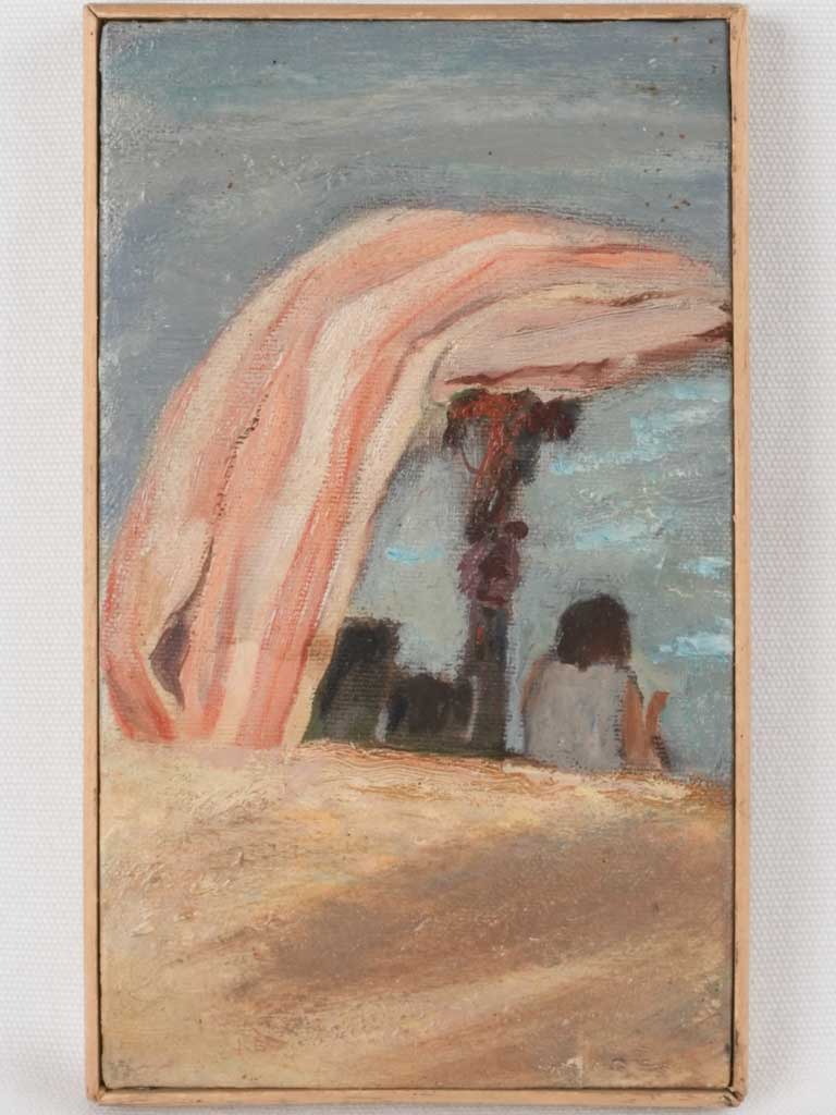 Lady at the beach, Georges Feher (1929-2015) 9¾" x 6"