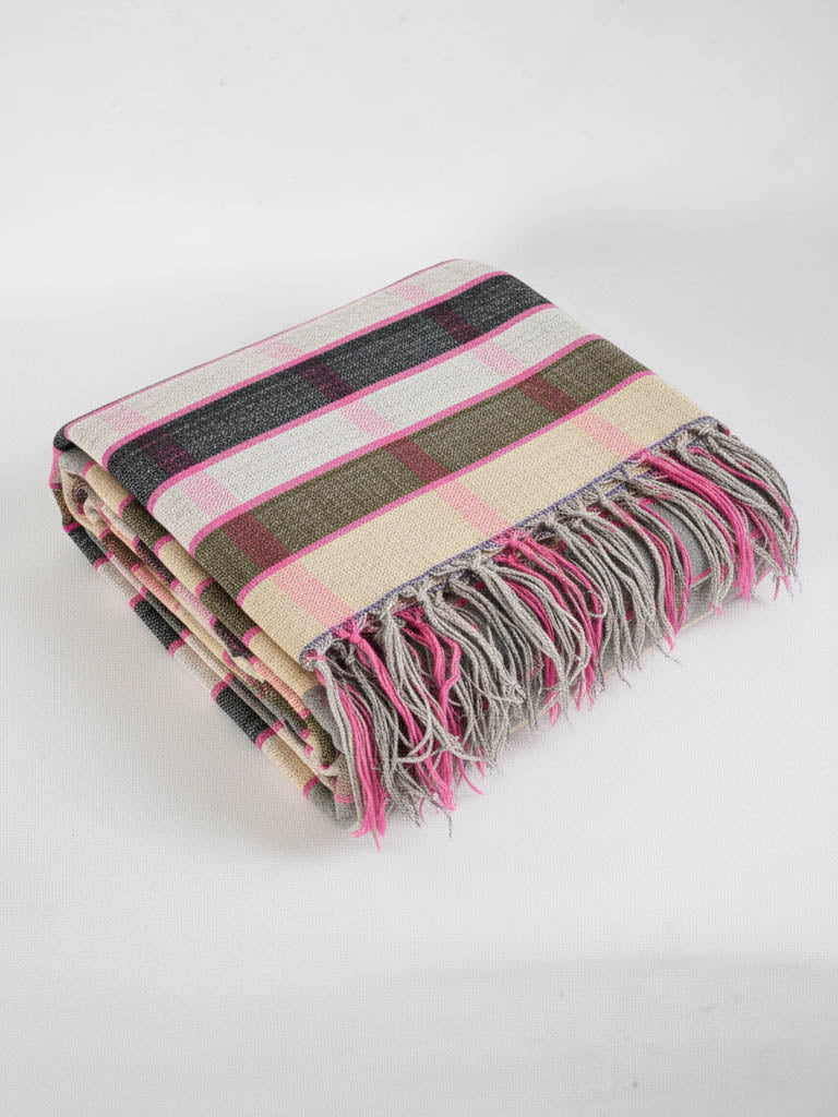 Vibrant pink accented blanket