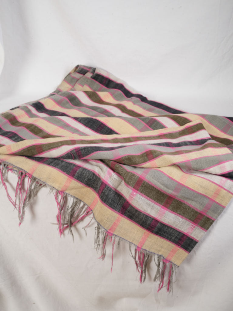 Fringed artisanal Moroccan throw