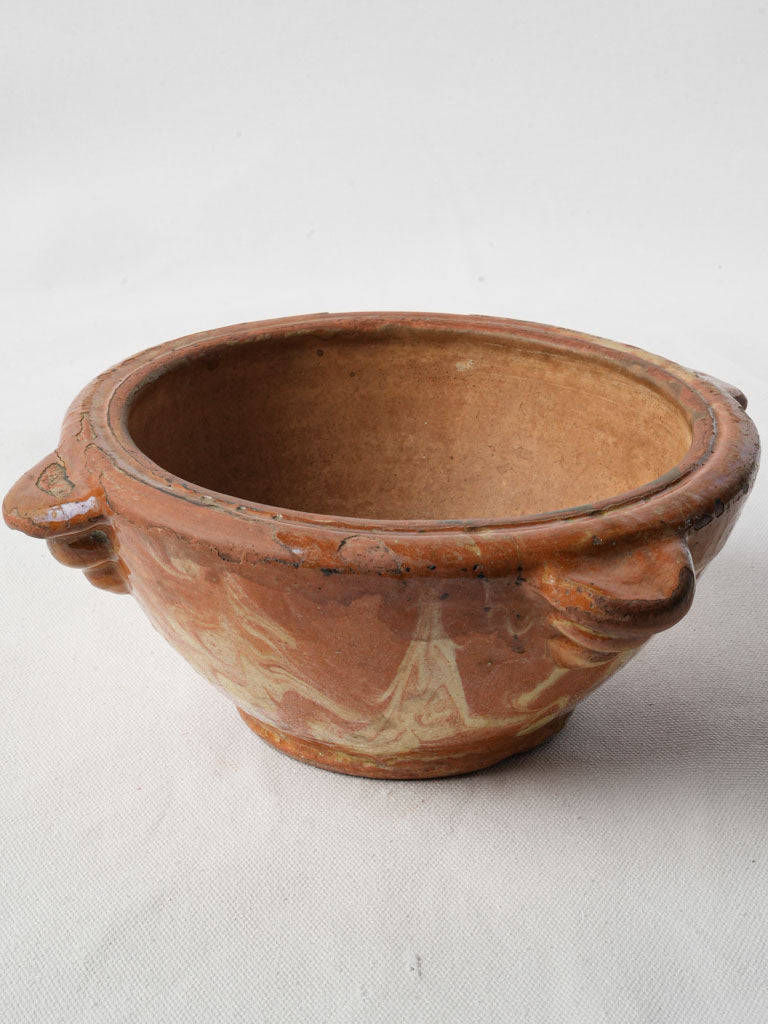 Antique French terracotta mortar
