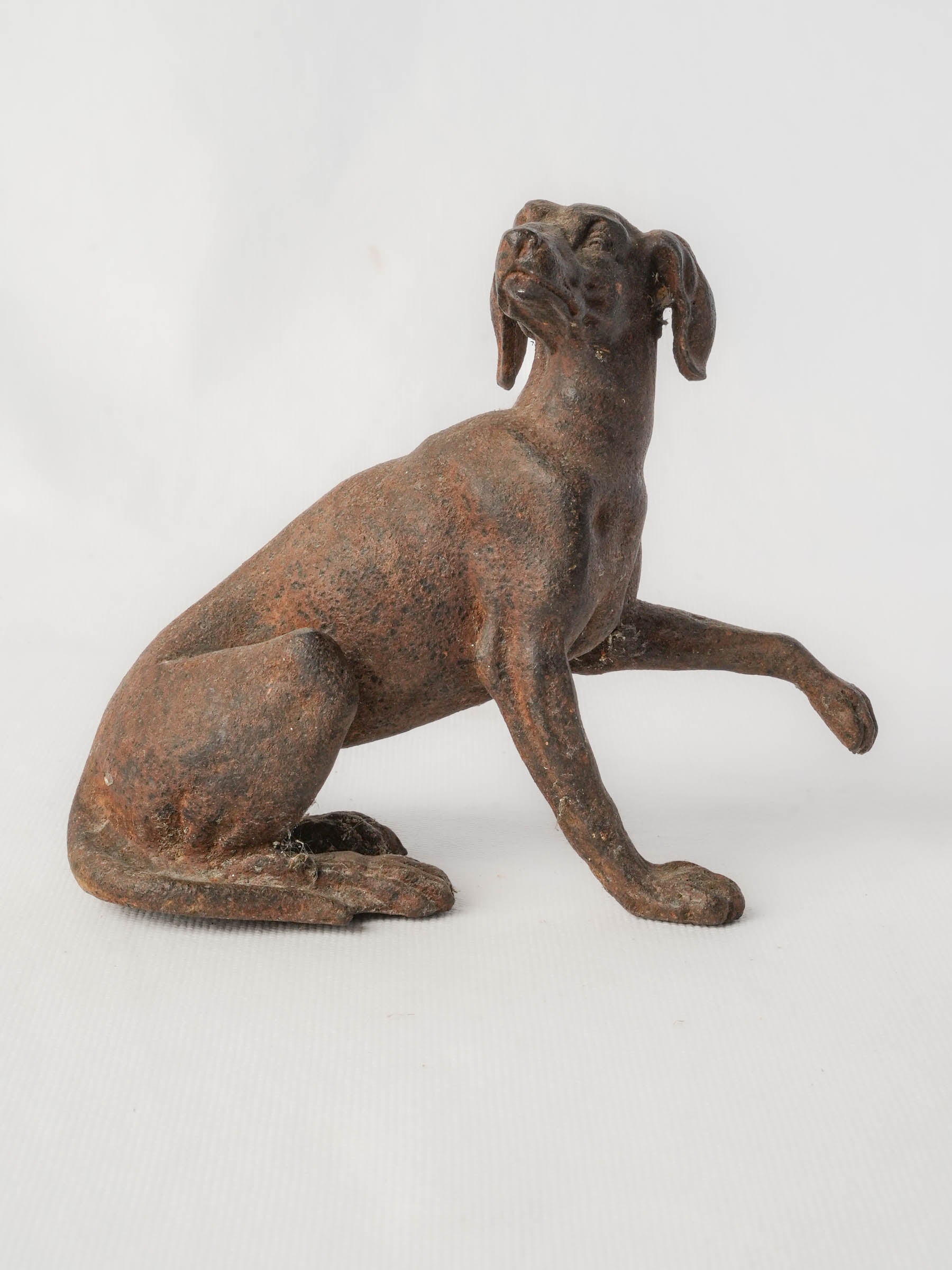 Historic oxidized mantel figure