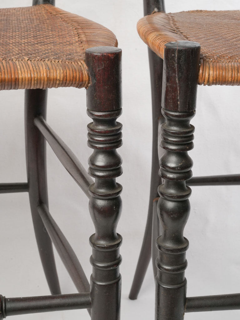 Mahogany undertone Chiavari side chairs  
