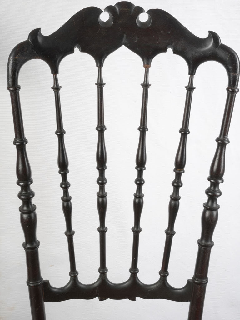 Slender spindle Italian chairs  